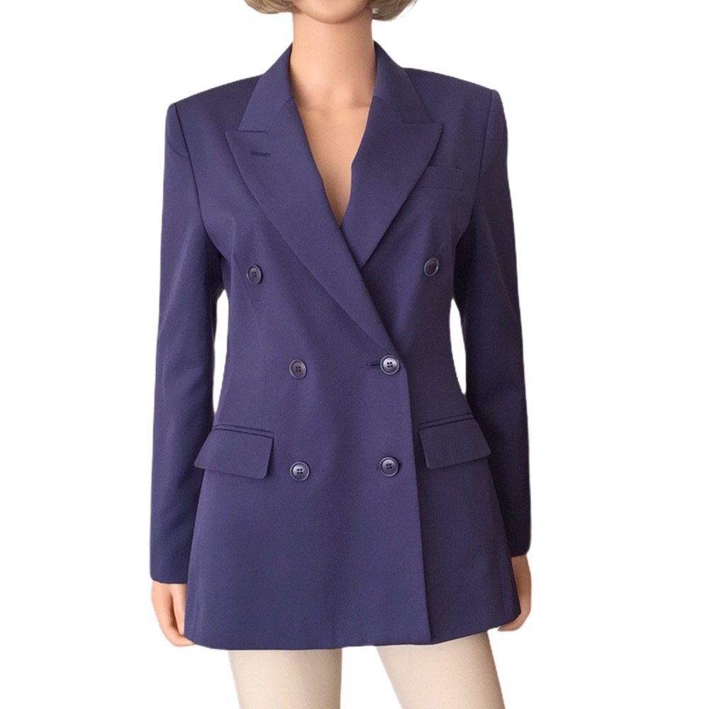 Vintage Talbots 100% Wool Double Breasted Blazer Made in Japan Size 4 - Picture 12 of 12